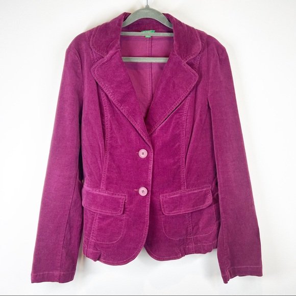 United Colors Of Benetton Jackets & Blazers - United Colors of Benetton Purple Corduroy Blazer
